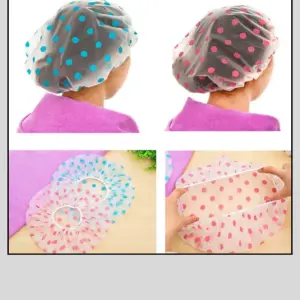 4 Pcs Waterproof Head Covers Hotel Hair Spa Dye Women Salon Shower Caps(Multicolor).