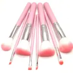 8pcs Soft Bristle Face and Eye Wooden Color Makeup Brush Set.