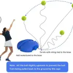 Trainer Rebound Ball Solo Tennis Training Equipment Cricket Training Ball Tennis Kit(1 Piece).