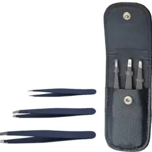 Professional Stainless Steel Tweezers for Eyebrows 3 Pcs