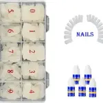 500 Pcs  Nail Tips, Fake Nails Artificial,  with Box With 5 Nail Glue.