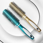 2 Pcs Professional Round Hair Brush With Rubber Grip Handle For Men & Women