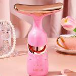 3-in-1 Facial & Neck. Electric Face Massager(Pink)