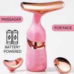 3-in-1 Facial & Neck. Electric Face Massager(Pink)