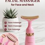 3-in-1 Facial & Neck. Electric Face Massager(Pink)