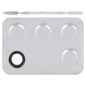 Stainless Steel Mixing Makeup Plate Tool. (Pack of 1)