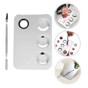 Stainless Steel Mixing Makeup Plate Tool. (Pack of 1)