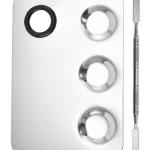 Stainless Steel Makeup mixing Palette with Spatula makeup artist tool.(Pack of 1).