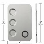 Stainless Steel Mixing Makeup Plate Tool. (Pack of 1)