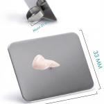 Stainless Steel, Make Up Tools Mini Mixing Tray with Finger Ring, Makeup Paint Palette,(Pack of  1).