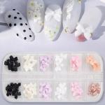 12 Grid Nail Art Decoration Box – 3D Bow Design (1 Set).