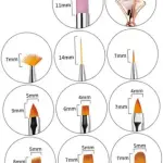 Nail Art Pen Brush Set (10 pieces) silver