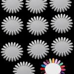 10 Palettes Display Board for Nail Art Design Pattern Practice and Swatch Nail Polish Color(White).