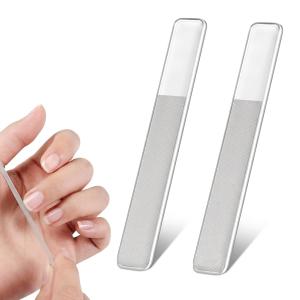 Glass Nail File Transparent Sanding Polishing Grinding Nails Filing Manicure Tool(Pack of 2).