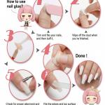 Premium White Fake Nails Set of 100 with 2 Nail Glue.