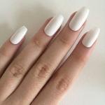 Premium White Fake Nails Set of 100 with 2 Nail Glue.