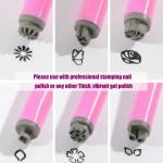 Nail Art Flower Magnet Stamp Pen, Double Head Flower Design, Nail Magnet Stick.