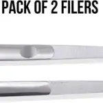 Pack 2 Stainless Silver Steel Nail Filers (5 Inches)  (Set of 2)