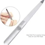 Pack 2 Stainless Silver Steel Nail Filers (5 Inches)  (Set of 2)