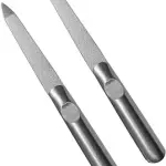 Pack 2 Stainless Silver Steel Nail Filers (5 Inches)  (Set of 2)