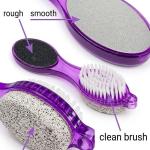 4 IN 1 A HIGH- QUALITY 4 STEP PEDICURE PADDLE FOOT BRUSH (PACK OF 1)