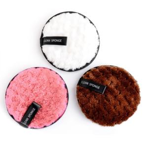 Makeup Remover Sponge Reusable Rounds Soft Facial Cleaning Puffs(Multicolor) 3 Piece