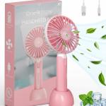 Premium Portable And Rechargeable Mini Hand Fan (Pack of 1) Pink.