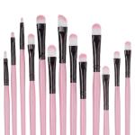 24Pcs Edition Makeup Brush Set , Wooden Handle with Leather Case  (Pack of 24).Pink