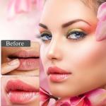 Silicone Lip Brush with Cover Lipstick Makeup Brushes Women.(Pack Of 2)Golden Beige