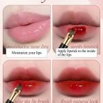 Silicone Lip Brush with Cover Lipstick Makeup Brushes Women.(Pack Of 2)Golden Beige