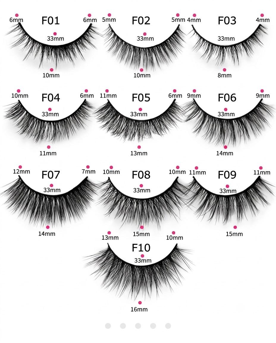 Handmade 3D Eyelashes NATURAL PAIR OF 10)