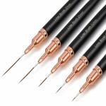 Nails Art Brush Nails Art Liner Brush Practical Nails Brush Nails Dotting Drawing Tool Nails Painting Pen For Salons (Black).