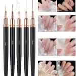 Nails Art Brush Nails Art Liner Brush Practical Nails Brush Nails Dotting Drawing Tool Nails Painting Pen For Salons (Black).