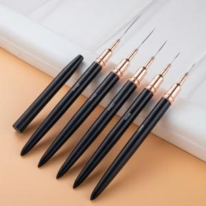 Nails Art Brush Nails Art Liner Brush Practical Nails Brush Nails Dotting Drawing Tool Nails Painting Pen For Salons (Black).