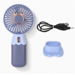 Hand Fan Built-In Rechargeable Battery Operated Summer Cooling Mini Fan  1 Pcs