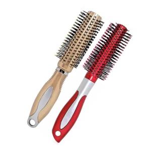 Hair Curling Roller Round Comb Brush paçk of 2