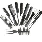 Stylish Women Black Plastic Hair Combs Set (10 Piece).