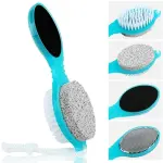4 In 1 Foot Pedicure Brush Foot File (Multicolor)
