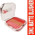 OCEAN BEAUTY 3 IN 1 Matte Blusher Makeup Colour Baked Powder (1 Piece)