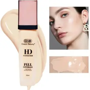 OCEAN BEAUTY Matte Foundation Cream For Oily & Dry Skin Foundation 1 Pcs
