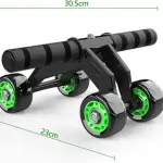 4 Power Wheel Triple Abdominal Roller Workout Fitness Machine Gym Abs Exerciser(Multicolor).