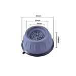 Anti Vibration Pad with Suction Cup Feet, Fridge Washing Machine Feet Pads (Pack of 4).