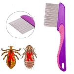 Long Handle Lice Comb with Stainless steel teeth for Head Lice, For Kids, Women & Men and Dog & Cat( 1 Piece).