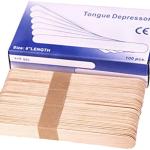 100 Pcs Wooden Tongue Depressors for doctor Waxing Stick Wooden Hair Removal Stick .
