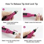 Professional Nail Art Drill Kit for Acrylic Nails Manicure Pedicure Tool, Rose Red (1 Piece).