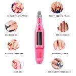 Nail Drill Machine Portable Rechargeable Electric Nail Drill Pen for Manicure Nail Gel Polisher Tools (Color Pink)
