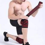 Knee Wraps and Wrist Band Support Straps 1 Pair Knee Band)
