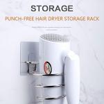 Hair Dryer Holder Rack Blower Organizer Shelf Stainless Steel Stand Storage for Bathroom Barber Hairdryer Holder