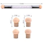 Nail Sponges for Ombre, Nail Art Sponge Gradient Ombre Nail Pen Brush with 4 ( 1 Piece)