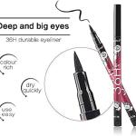 Black Waterproof Liquid Eyeliner Make Up Beauty Long-lasting Eye Liner Pencil Pack of 6